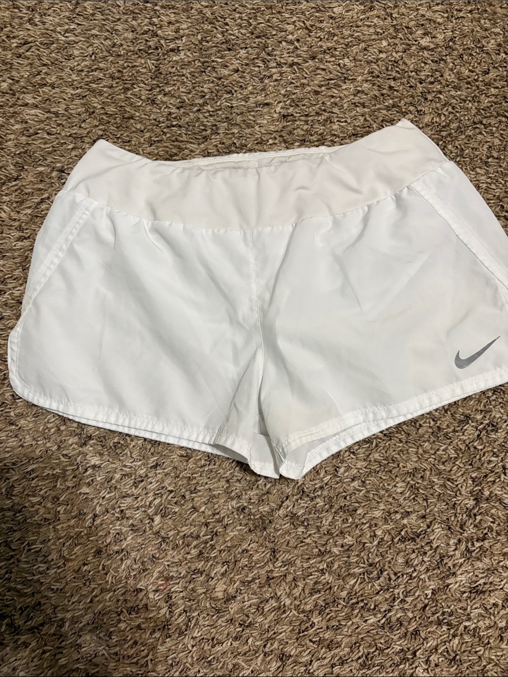 Nike Women’s White Running Shorts with Reflective Swoosh